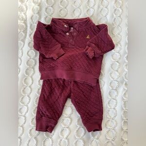 GAP Quilted Plum Baby Outfit